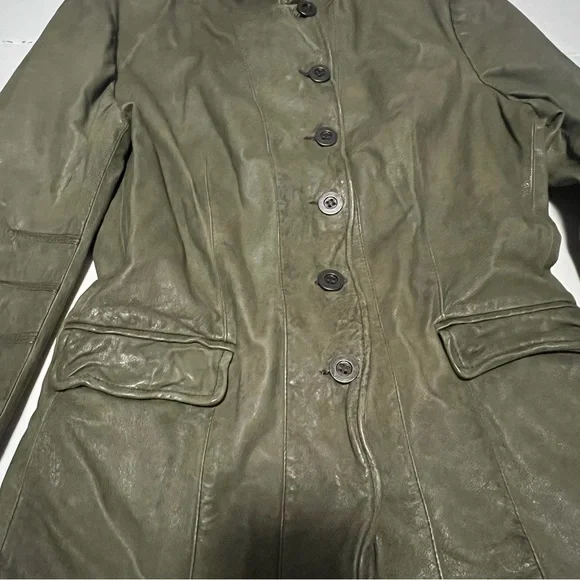 Jakett New York Leather jacket olive green - Picture 2 of 13